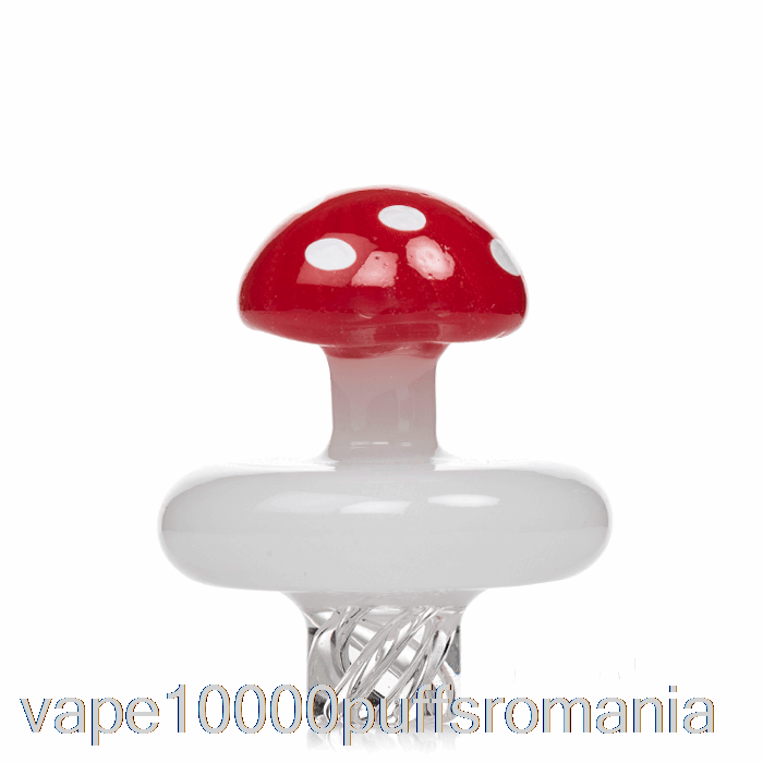 Vape Romania Mj Arsenal Mushroom Spinner Carb Cap Roșu Alb